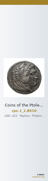 Coins of the Ptolemaic Empire Vol. I, Part II, no. B450 — CANOA