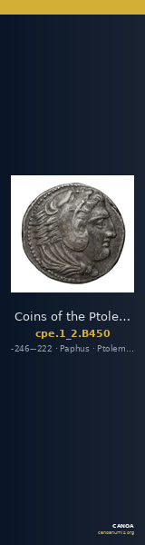 Coins of the Ptolemaic Empire Vol. I, Part II, no. B450 — CANOA