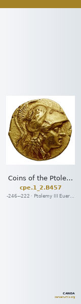 Coins of the Ptolemaic Empire Vol. I, Part II, no. B457 — CANOA