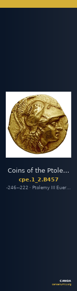 Coins of the Ptolemaic Empire Vol. I, Part II, no. B457 — CANOA
