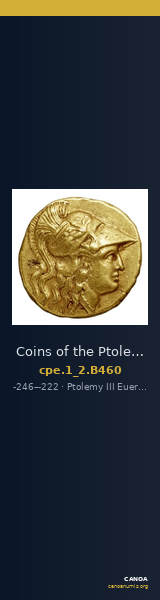 Coins of the Ptolemaic Empire Vol. I, Part II, no. B460 — CANOA