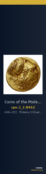 Coins of the Ptolemaic Empire Vol. I, Part II, no. B462 — CANOA