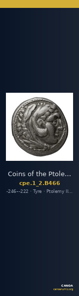 Coins of the Ptolemaic Empire Vol. I, Part II, no. B466 — CANOA
