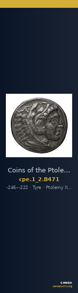 Coins of the Ptolemaic Empire Vol. I, Part II, no. B471 — CANOA
