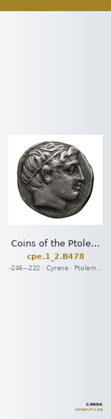 Coins of the Ptolemaic Empire Vol. I, Part II, no. B478 — CANOA