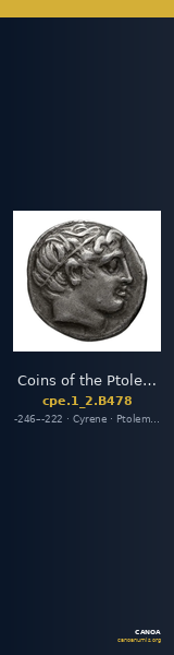Coins of the Ptolemaic Empire Vol. I, Part II, no. B478 — CANOA