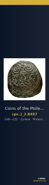 Coins of the Ptolemaic Empire Vol. I, Part II, no. B487 — CANOA