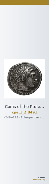 Coins of the Ptolemaic Empire Vol. I, Part II, no. B491 — CANOA