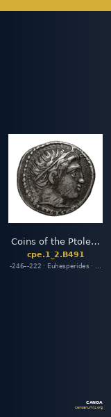 Coins of the Ptolemaic Empire Vol. I, Part II, no. B491 — CANOA