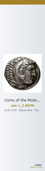 Coins of the Ptolemaic Empire Vol. I, Part II, no. B496 — CANOA