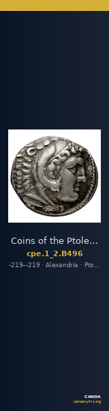 Coins of the Ptolemaic Empire Vol. I, Part II, no. B496 — CANOA