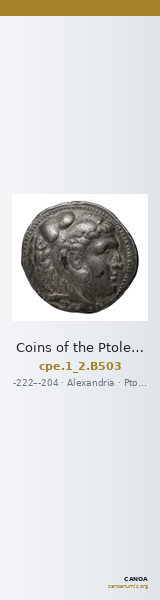 Coins of the Ptolemaic Empire Vol. I, Part II, no. B503 — CANOA