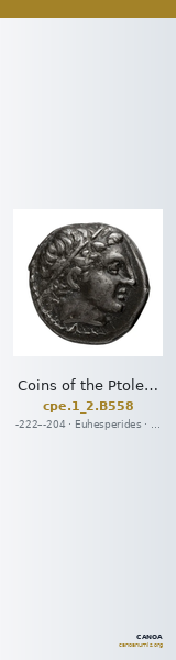 Coins of the Ptolemaic Empire Vol. I, Part II, no. B558 — CANOA
