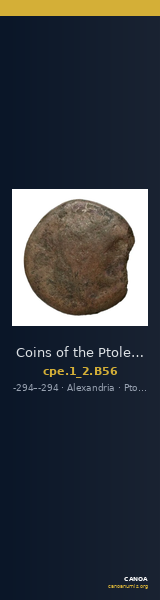 Coins of the Ptolemaic Empire Vol. I, Part II, no. B56 — CANOA
