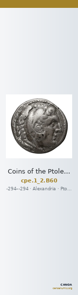Coins of the Ptolemaic Empire Vol. I, Part II, no. B60 — CANOA