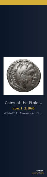 Coins of the Ptolemaic Empire Vol. I, Part II, no. B60 — CANOA