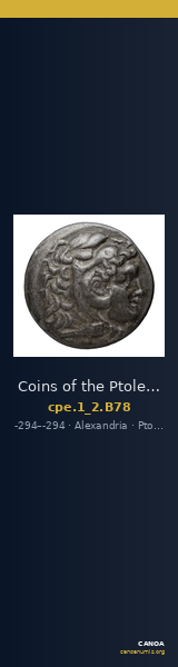 Coins of the Ptolemaic Empire Vol. I, Part II, no. B78 — CANOA