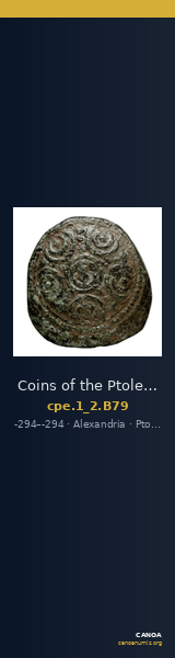 Coins of the Ptolemaic Empire Vol. I, Part II, no. B79 — CANOA