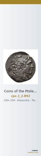 Coins of the Ptolemaic Empire Vol. I, Part II, no. B92 — CANOA
