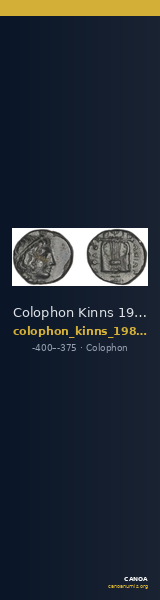 Colophon Kinns 1980 Period I.1, AE 3 — CANOA