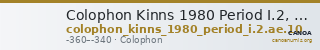 Colophon Kinns 1980 Period I.2, AE 10 — CANOA