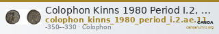 Colophon Kinns 1980 Period I.2, AE 11 — CANOA