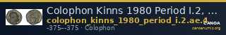 Colophon Kinns 1980 Period I.2, AE 4 — CANOA