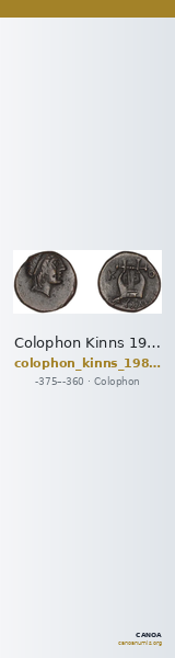 Colophon Kinns 1980 Period I.2, AE 6 — CANOA