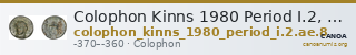 Colophon Kinns 1980 Period I.2, AE 8 — CANOA