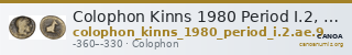 Colophon Kinns 1980 Period I.2, AE 9 — CANOA