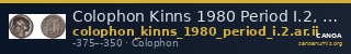 Colophon Kinns 1980 Period I.2, AR II — CANOA