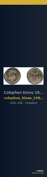 Colophon Kinns 1980 Period II, AE 15 — CANOA