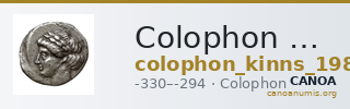 Colophon Kinns 1980 Period II, AR II — CANOA