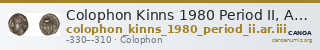 Colophon Kinns 1980 Period II, AR III — CANOA