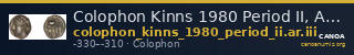 Colophon Kinns 1980 Period II, AR III — CANOA