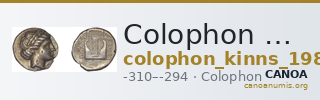 Colophon Kinns 1980 Period II, AR IV — CANOA