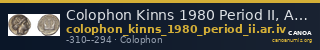Colophon Kinns 1980 Period II, AR IV — CANOA