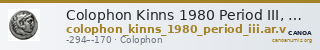 Colophon Kinns 1980 Period III, AR V — CANOA
