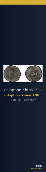 Colophon Kinns 1980 Period IV, AE 22 — CANOA