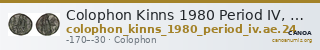 Colophon Kinns 1980 Period IV, AE 24 — CANOA