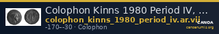 Colophon Kinns 1980 Period IV, AR VII — CANOA