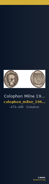 Colophon Milne 1941 Period II, drachms and obols — CANOA