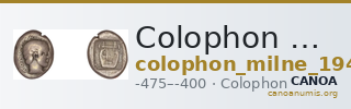Colophon Milne 1941 Period II, drachms and obols — CANOA