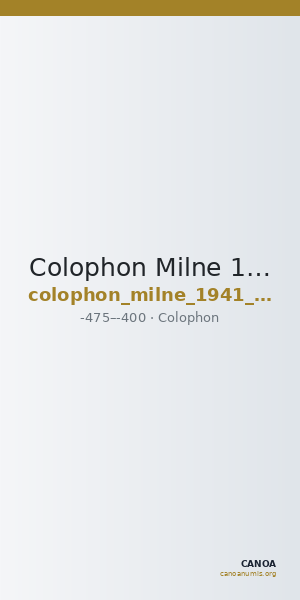 Colophon Milne 1941 Period II, quarter-drachmas — CANOA