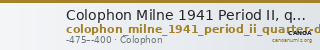 Colophon Milne 1941 Period II, quarter-drachmas — CANOA