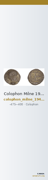 Colophon Milne 1941 Period II, quarter-obols — CANOA
