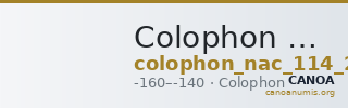 Colophon NAC 114 (2019) 238 — CANOA