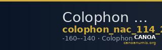 Colophon NAC 114 (2019) 238 — CANOA