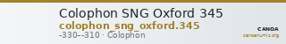 Colophon SNG Oxford 345 — CANOA