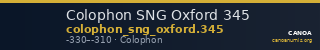 Colophon SNG Oxford 345 — CANOA